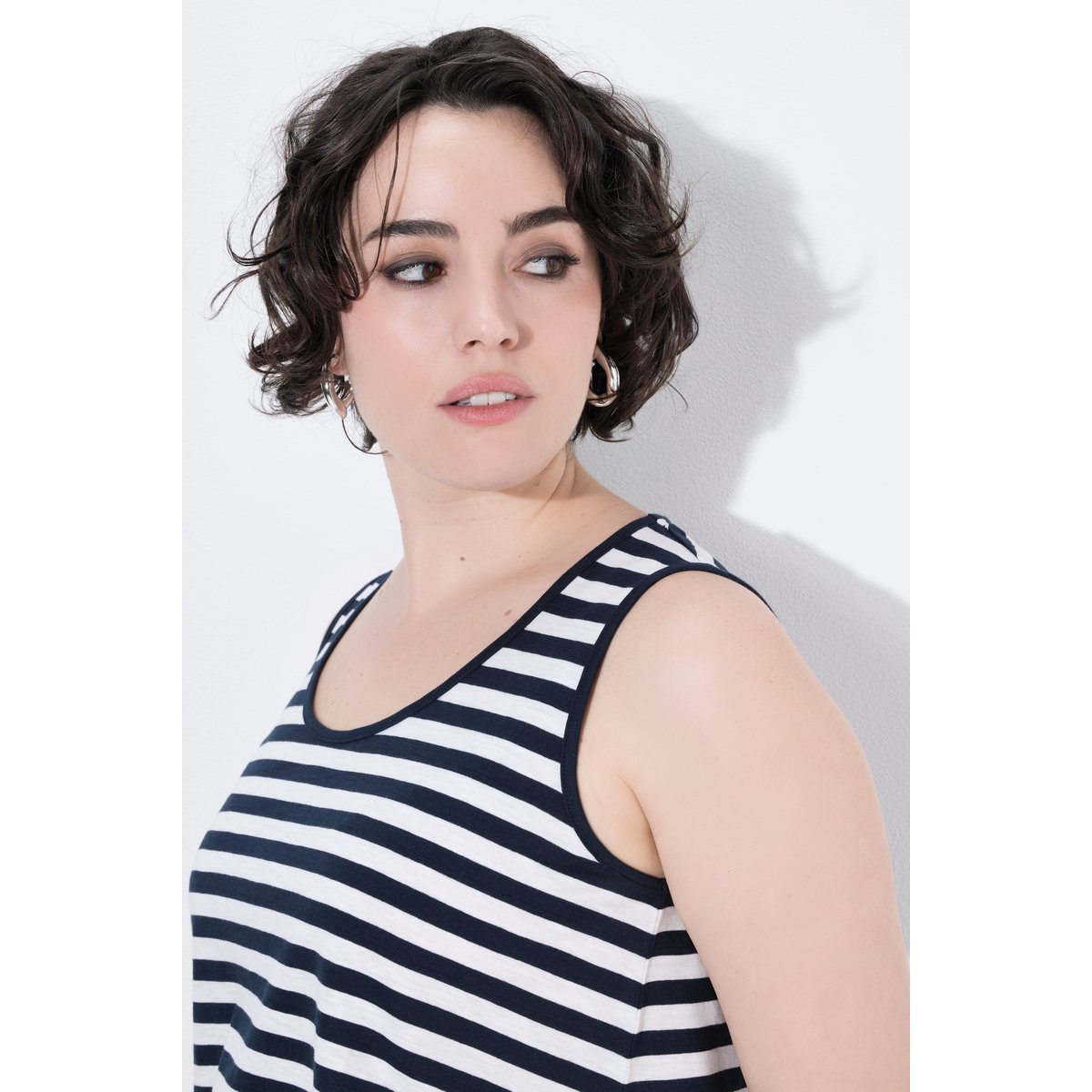 Débardeur rayé marine, ULLA POPKEN