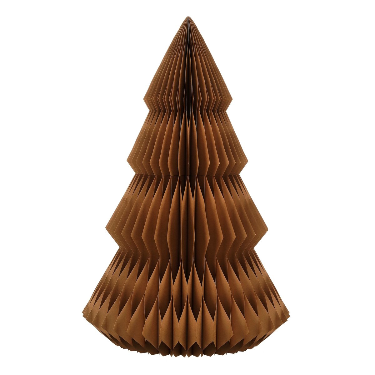 Sapin de Noël décoratif en papier H152 cm YARRAH brun, MICA DECORATIONS