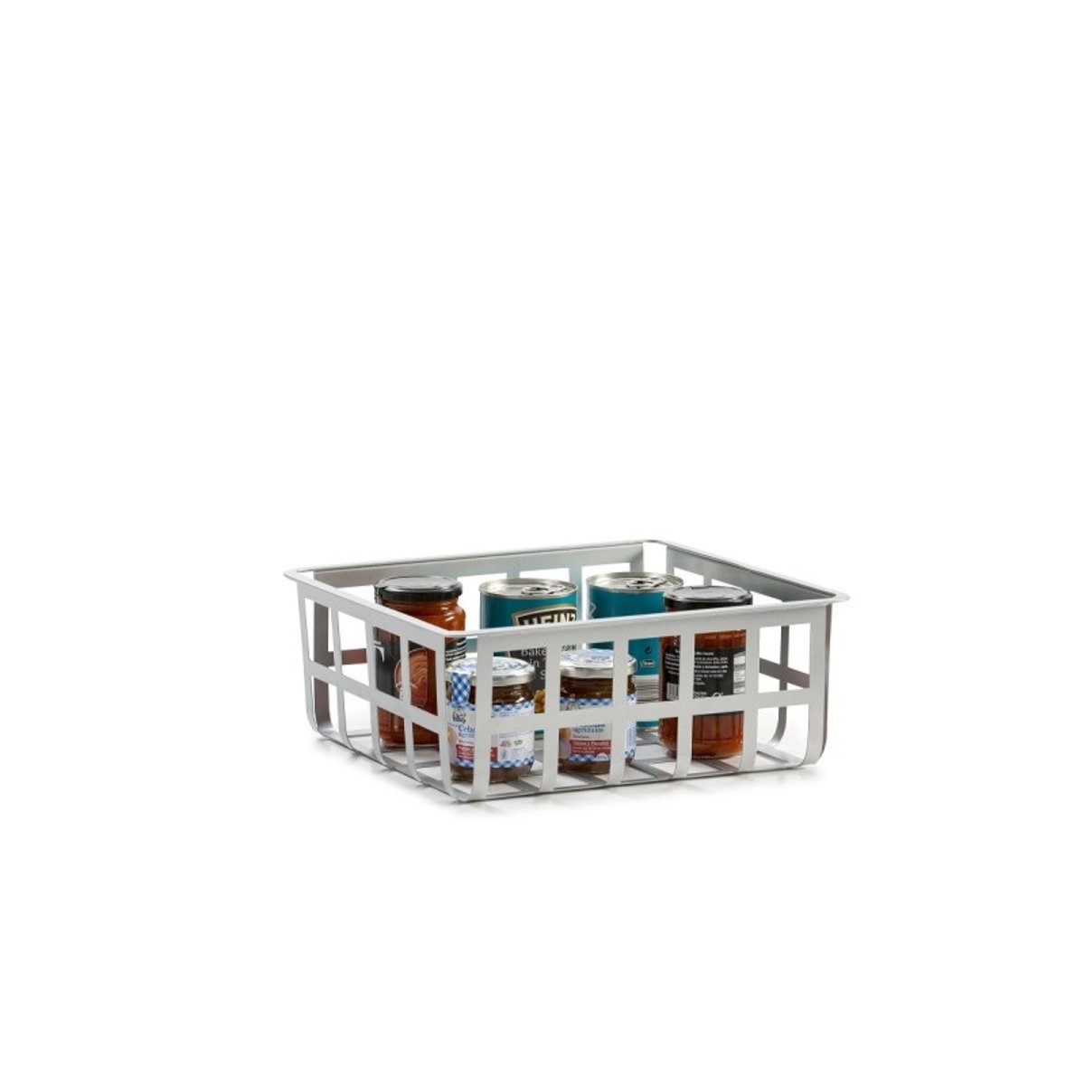 ZESTA, set de 2 paniers multi-usages de taille moyenne gris, DON HIERRO