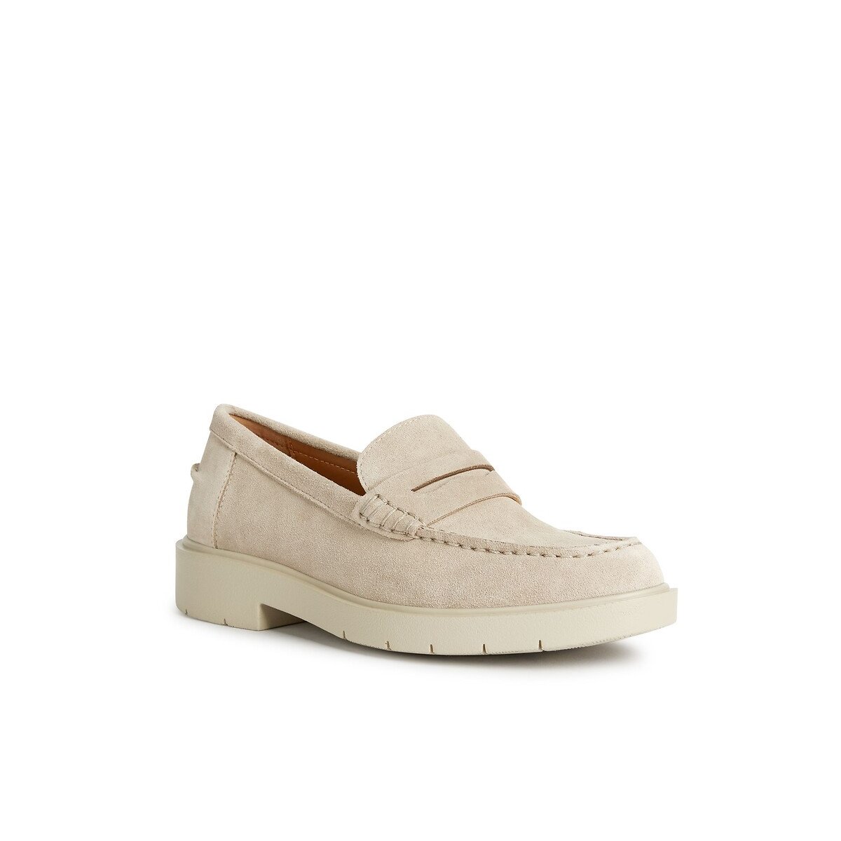 Mocassins respirants en cuir Spherica EC1 beige, GEOX