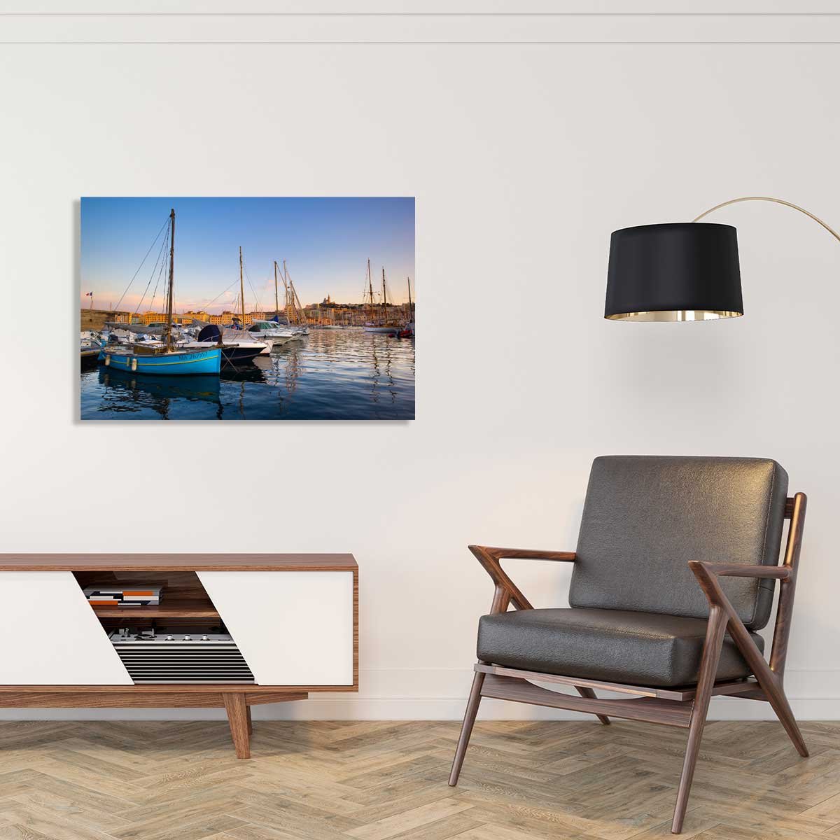 Tableau les pointus du vieux port tableau alu dibond, HEXOA