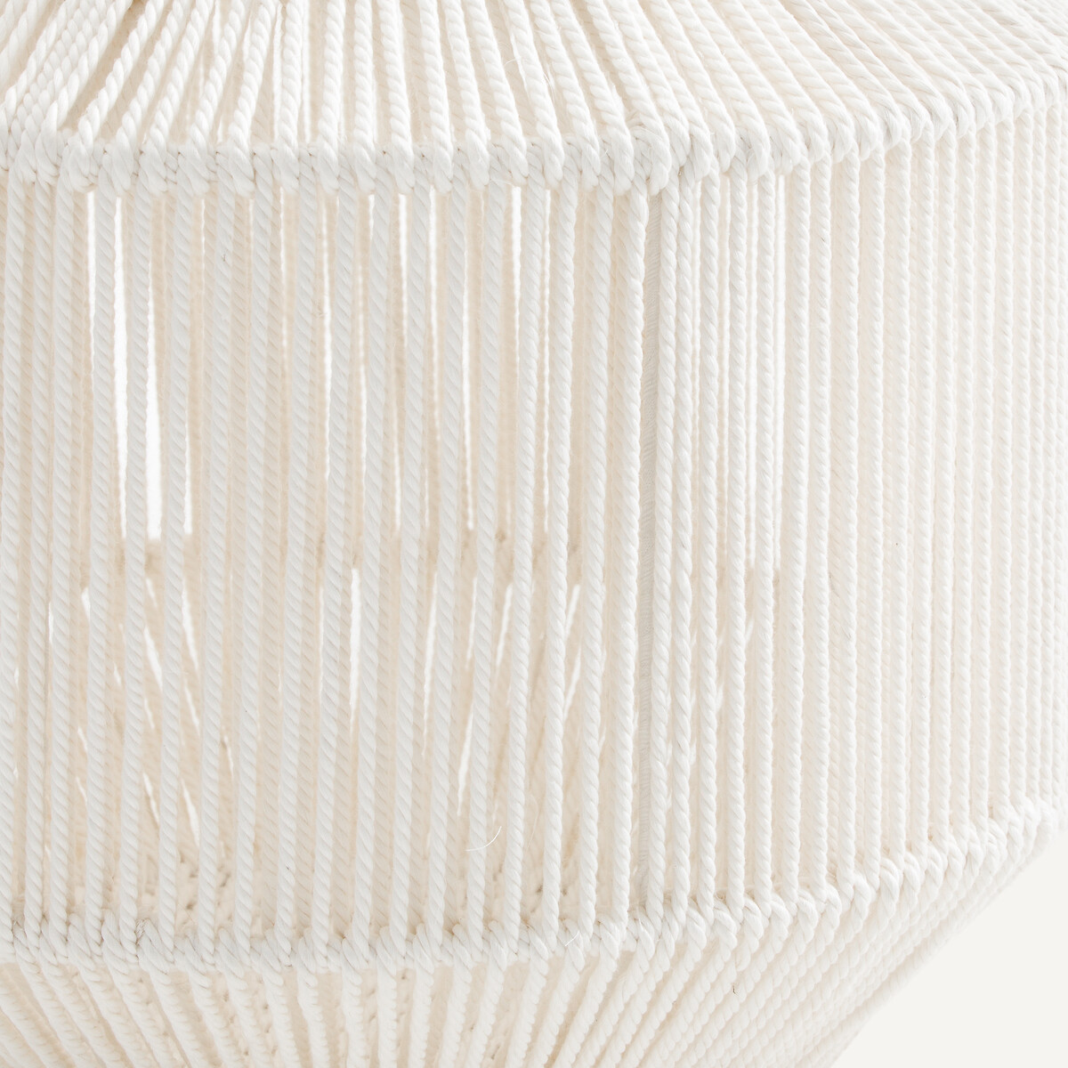 Panier rond tissé à la main en coton, petit modèle, FOLO ecru, AM.PM