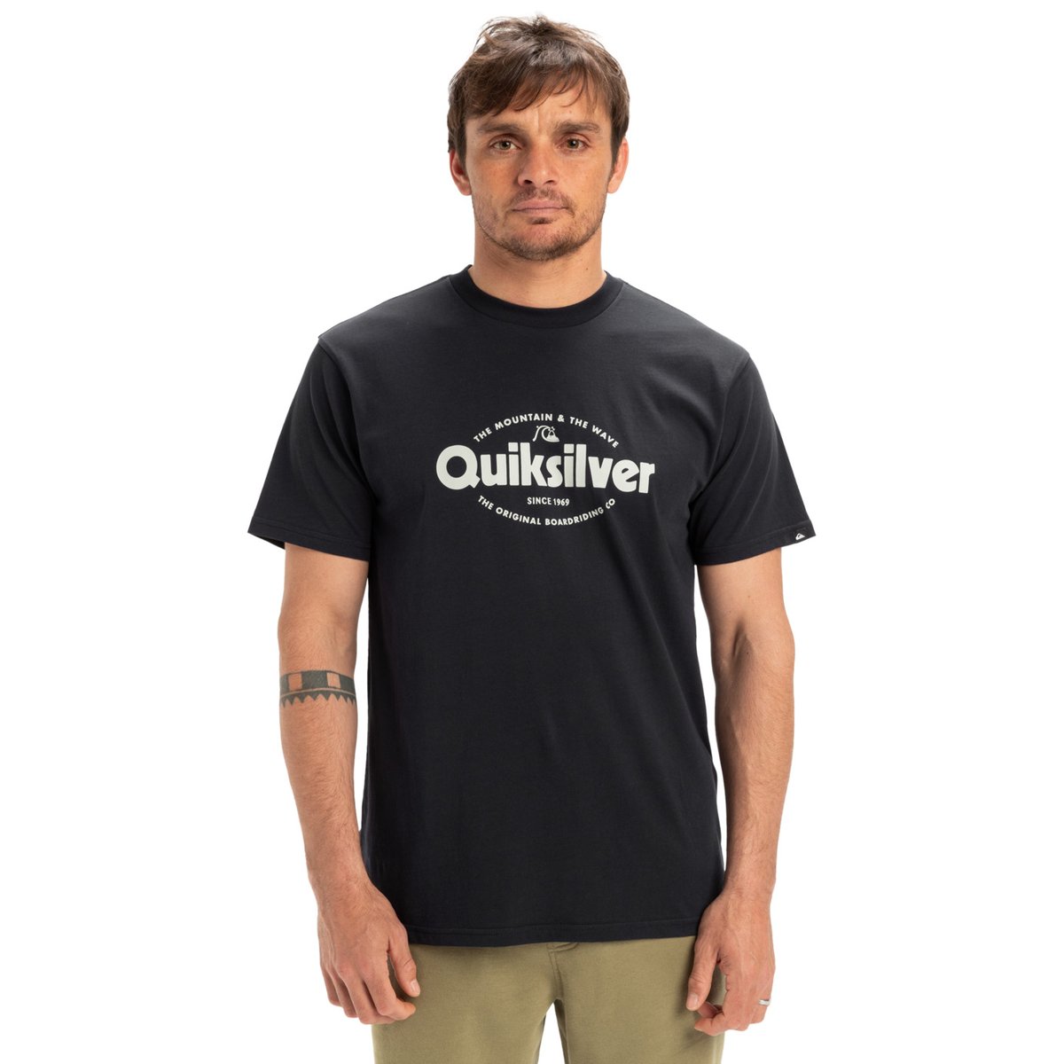 T-shirt manches courtes gros logo bleu dark navy, QUIKSILVER