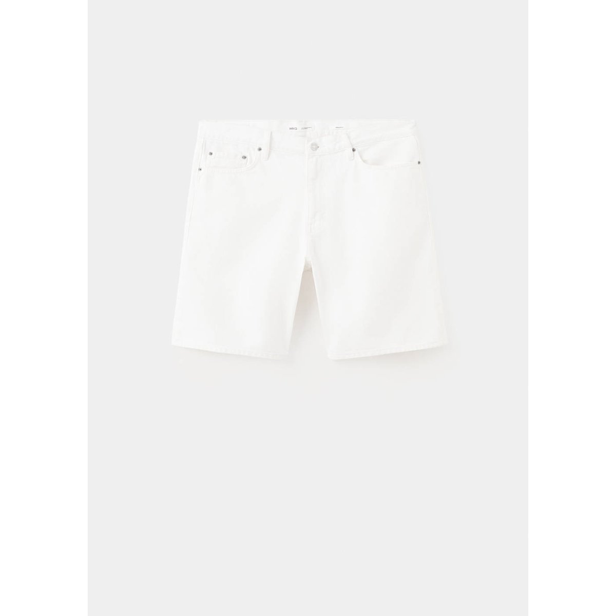 Bermuda en jean droit blanc cassé, MANGO MAN