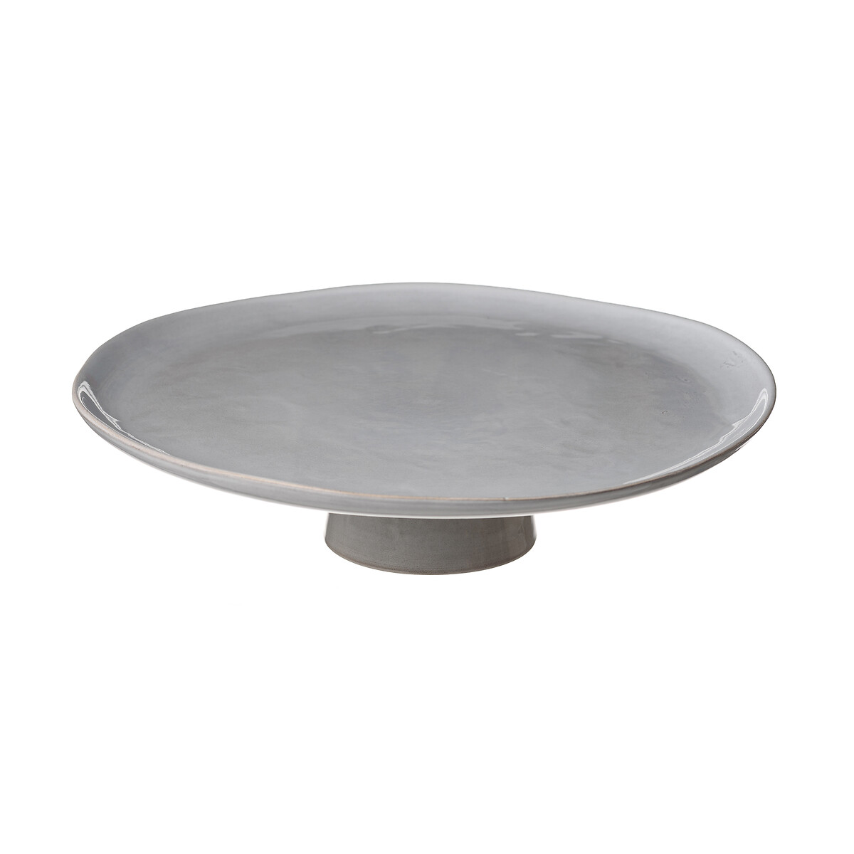 Prato de bolo com pé 32 cm SVELTE, NOSSE CERAMIC STUDIO cinza-claro, NOSSE CERAMIC