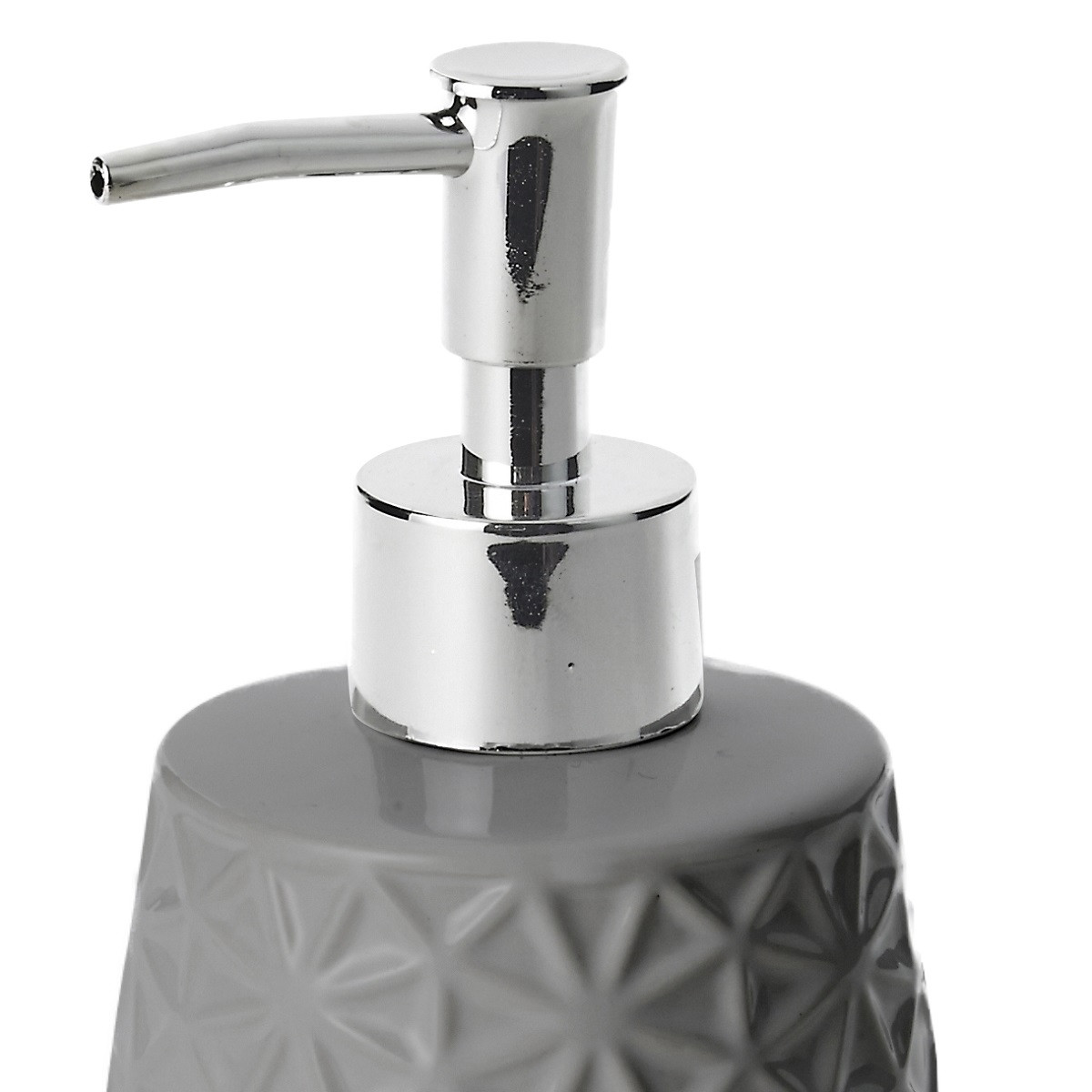 Distributeur de savon à relief en céramique MAGIC gris, GUY LEVASSEUR