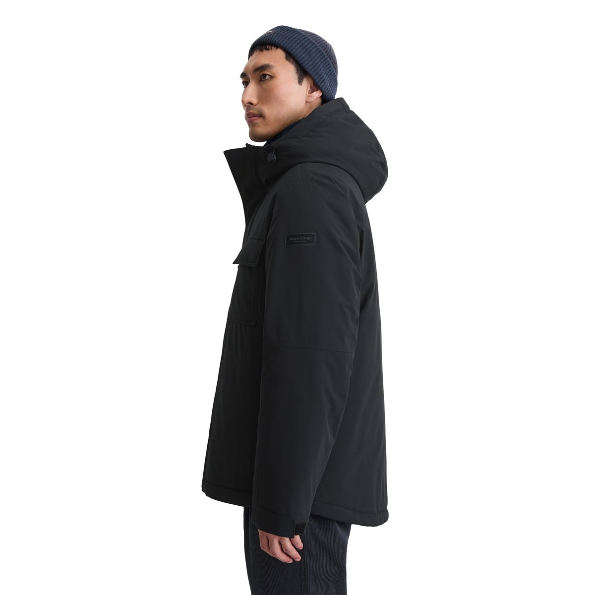 Veste à capuche regular avec rembourrage doux d'Unifi REPREVE®. bleu foncé, MARC O'POLO
