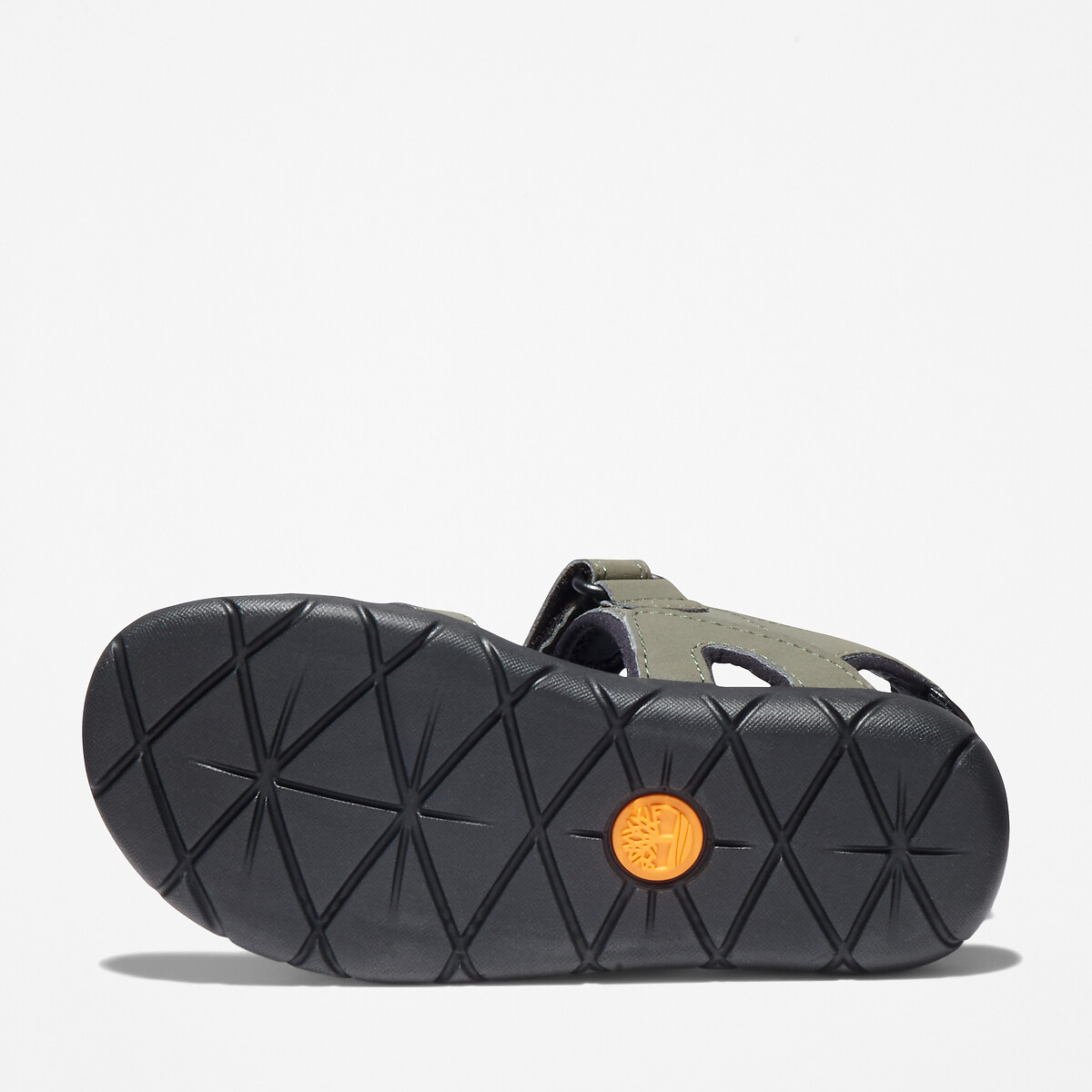 Kids Perkins Row 2-Strap Sandals in Leather with Touch 'n' Close Fastening dark green, TIMBERLAND