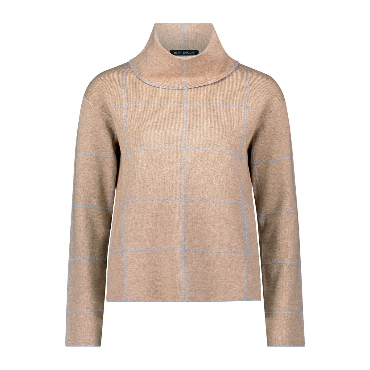 Pull-over en maille à fils de fil textile patch beige/grey, BETTY BARCLAY