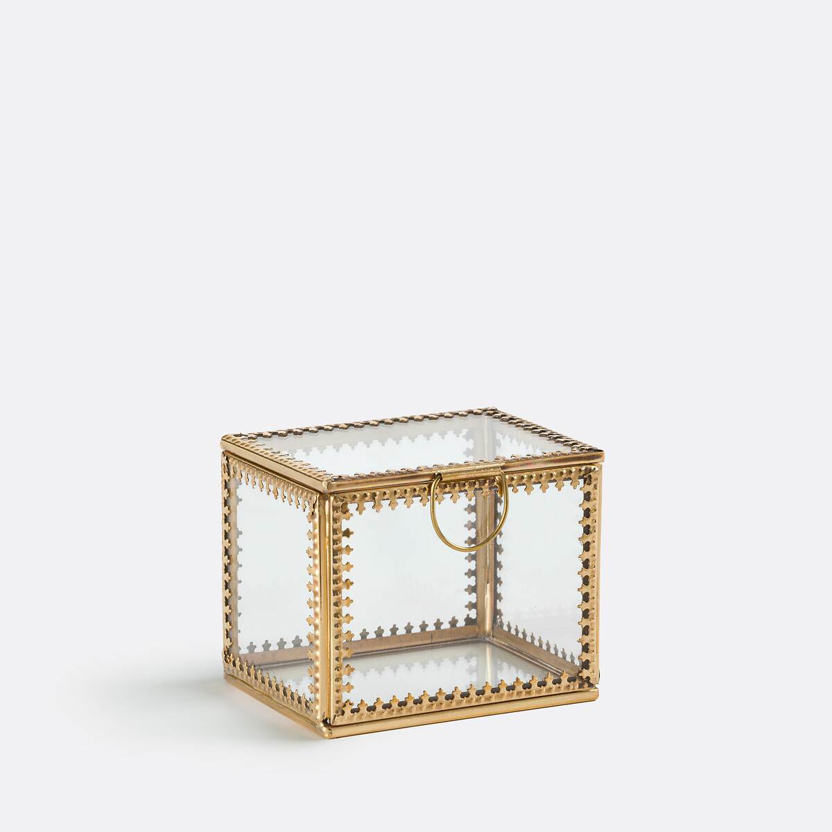 Boîte-vitrine carrée verre et laiton Stelia laiton, LA REDOUTE INTERIEURS