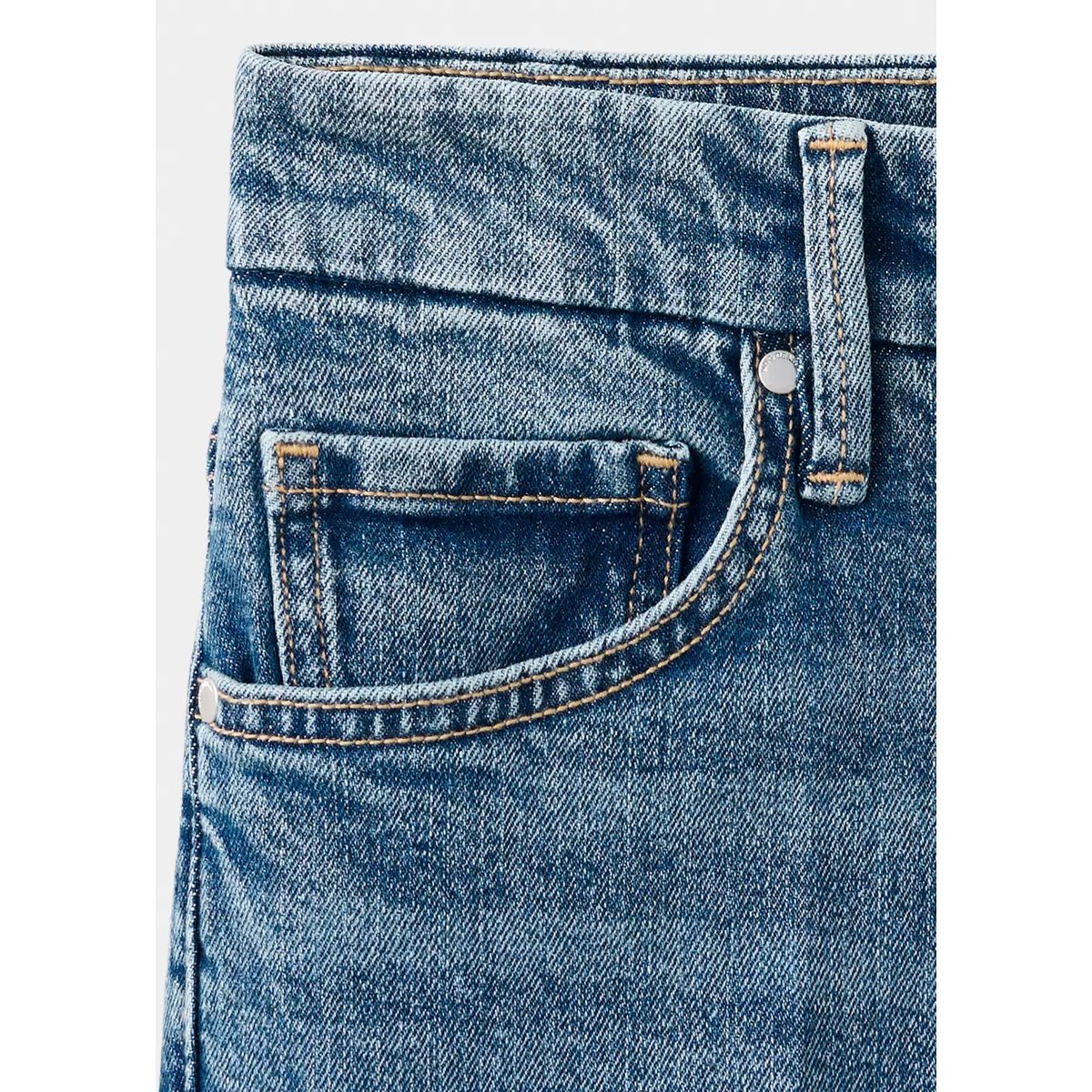 Jean flare taille haute bleu moyen, MANGO