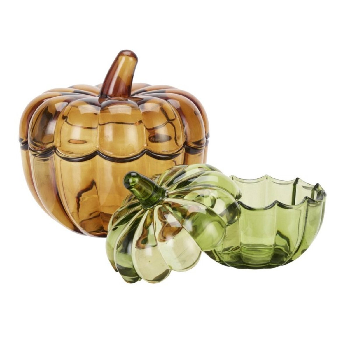 Boite verre bonbonnière set de 2 multicolore, MADAM STOLTZ