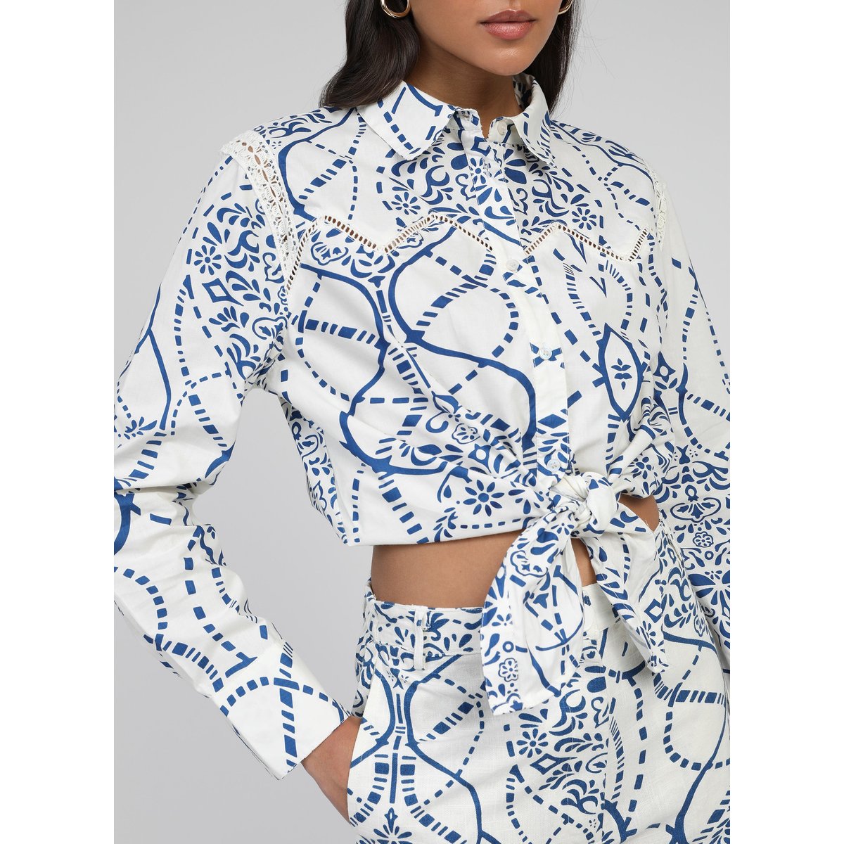 Chemise SERVILOU cilou indigo, AN'GE