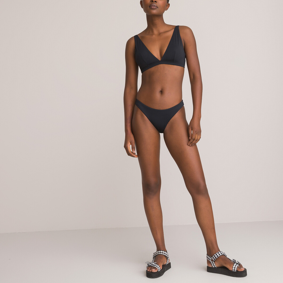 Tanga Bikini Bottoms black, LA REDOUTE COLLECTIONS