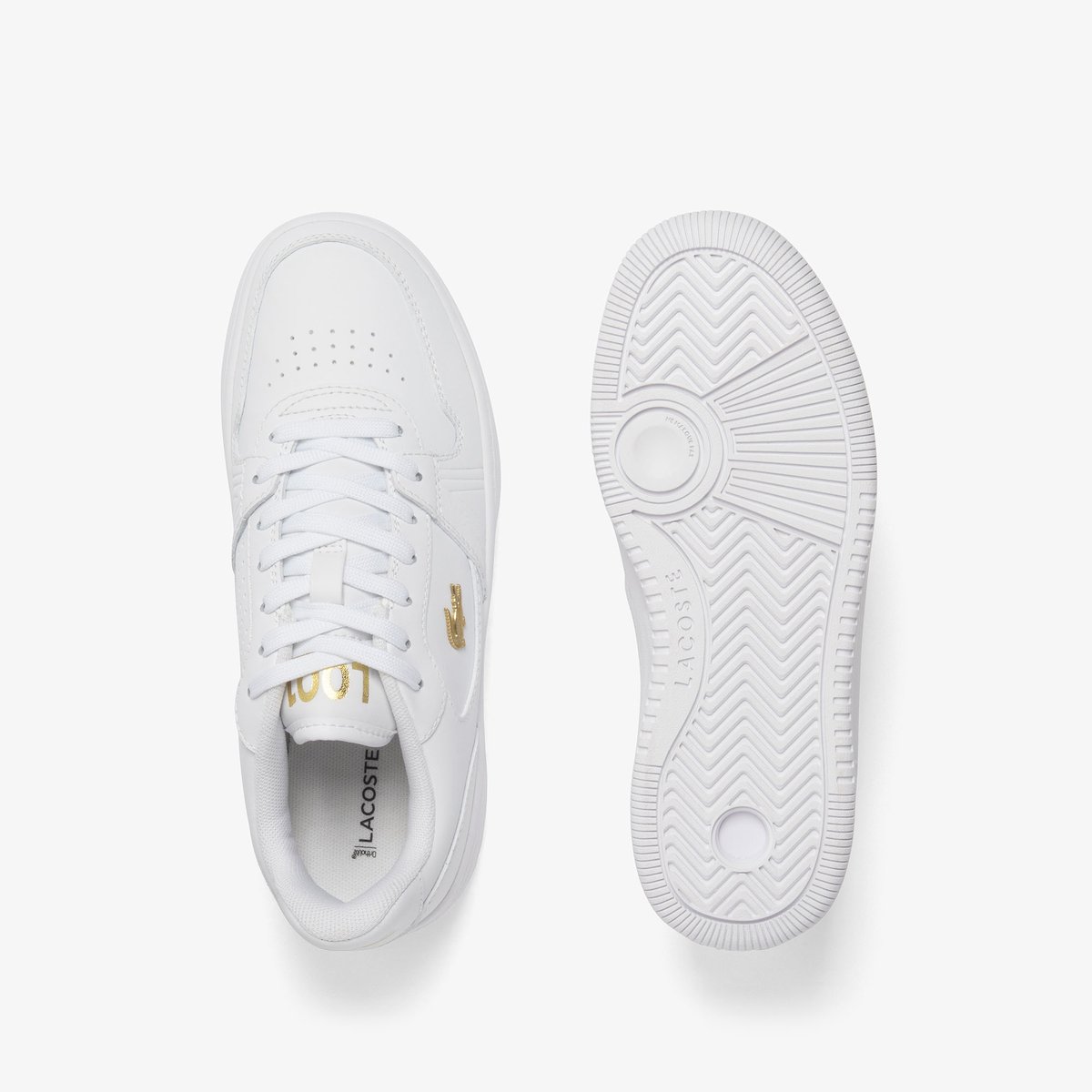 Sneakers L001 Set femme en cuir blanc-216, LACOSTE