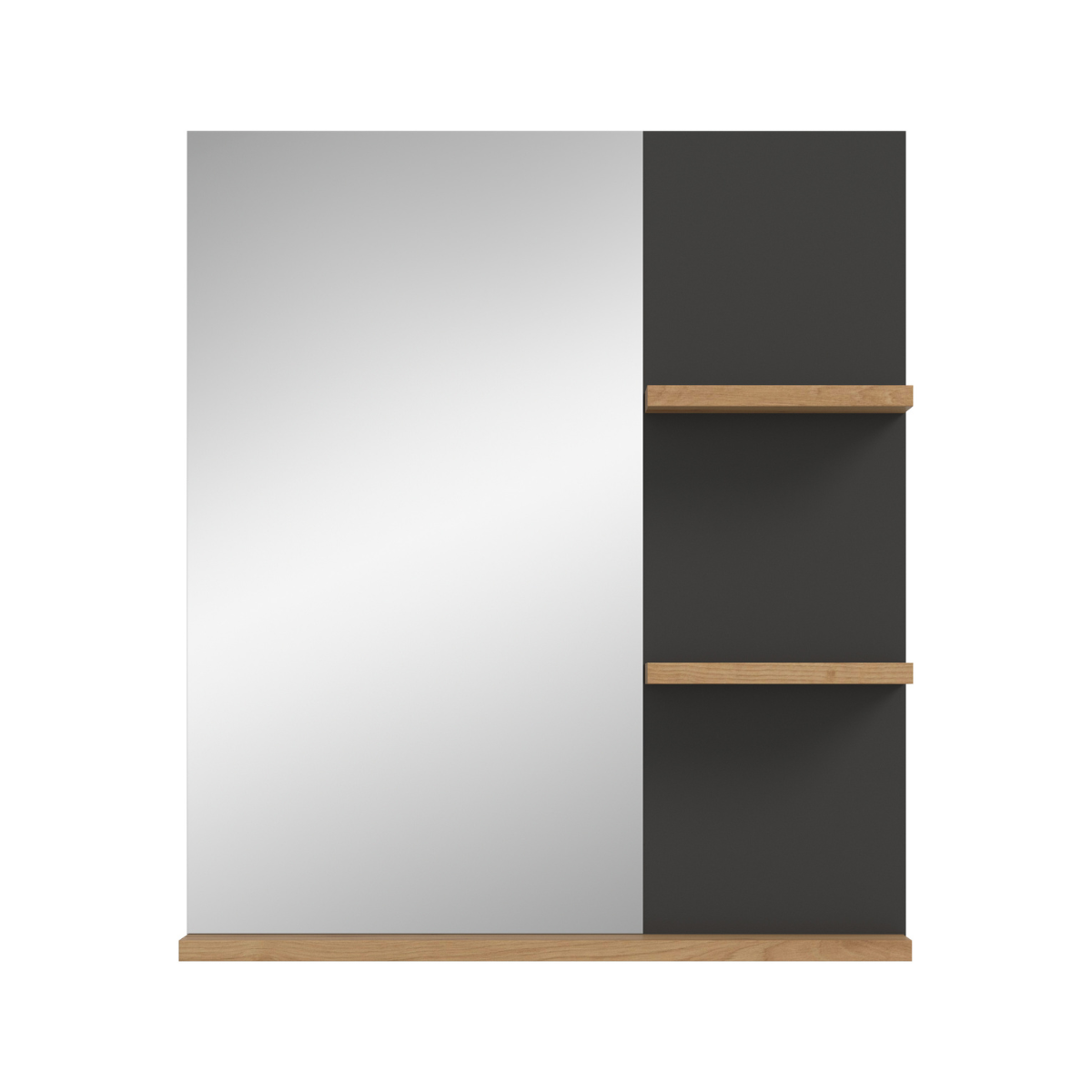 Miroir avec 3 étagères ENO bois clair, CALICOSY