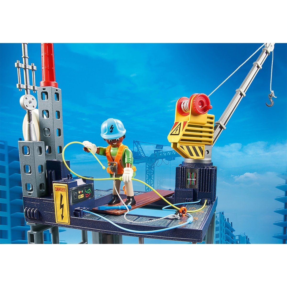 Starter Pack Plateforme de construction rouge, PLAYMOBIL
