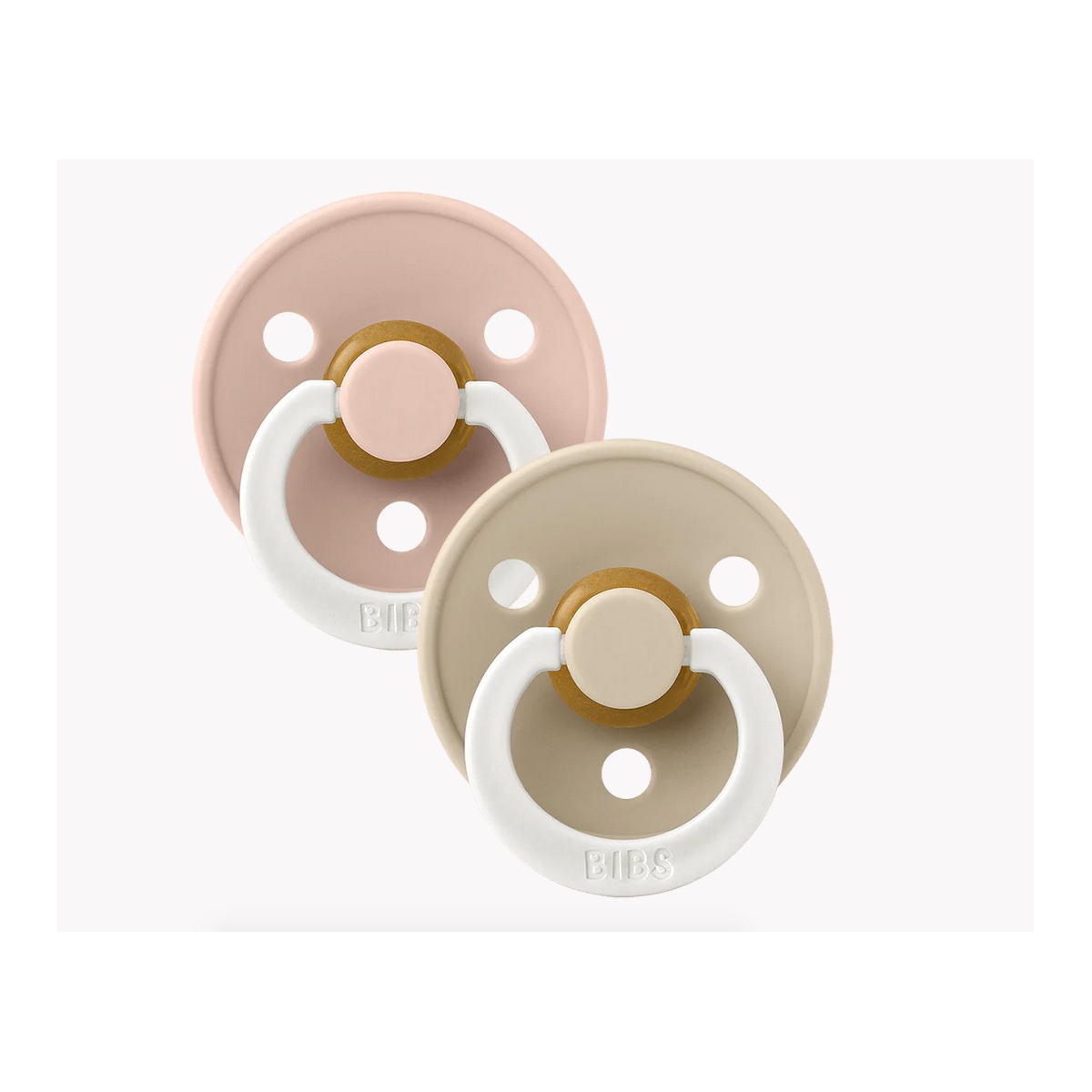 Lot de 2 sucettes Glow - Latex de caoutchouc naturel - Taille 1 0-6 mois Blush/Vanilla couleur unique, Bibs