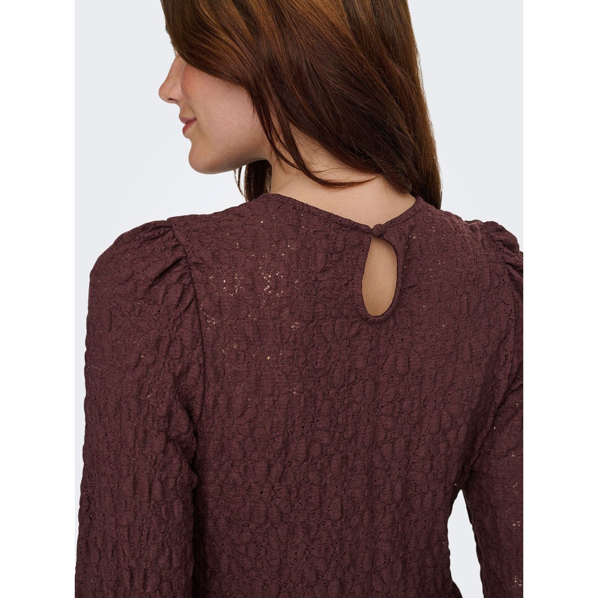 Top Peplum decadent chocolate, ONLY