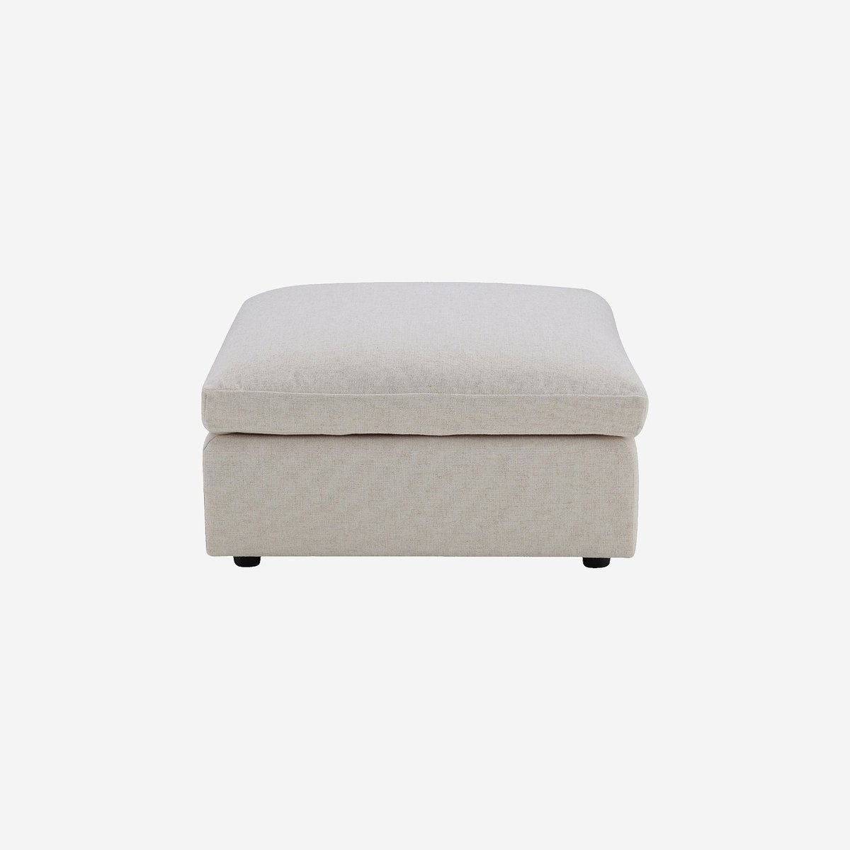 Repose-pieds en tissu LAVINIO beige, HABITAT