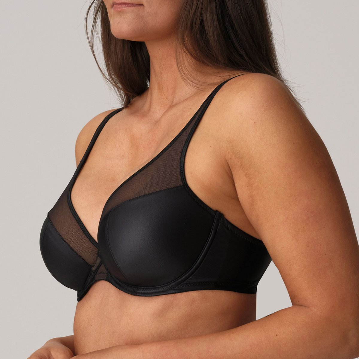 Soutien gorge demi-mousse plongeant ZIPOLITE noir - noir, PRIMADONNA