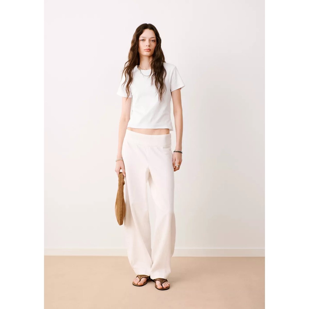T-shirt détail ouverture blanc cassé, MANGO TEEN