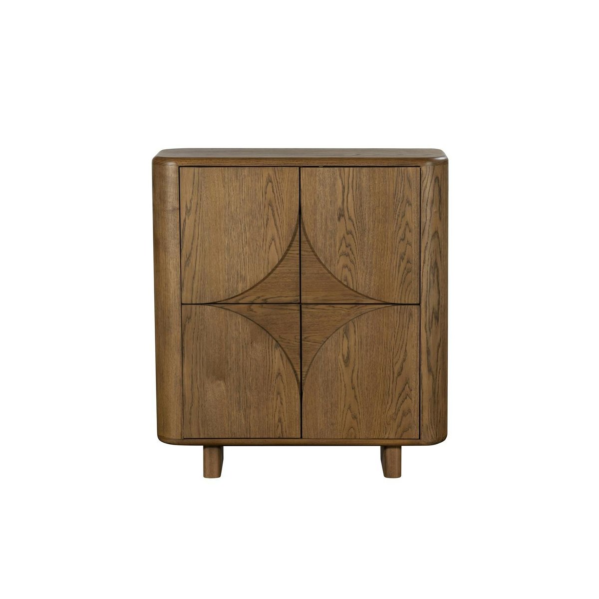 Buffet haut contemporain 4 portes KYOTO bois naturel, PIER IMPORT
