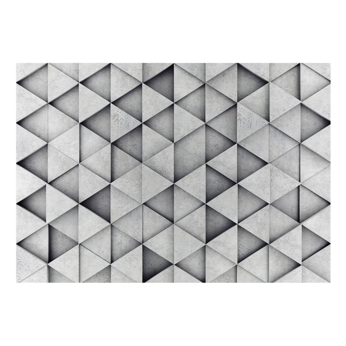 Papier peint intissé panoramique Grey Triangles gris / argent, EDEN