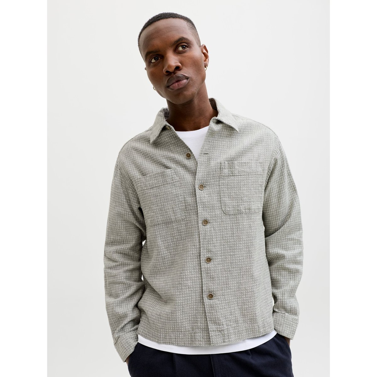 Chemise grise - smokey olive, JACK & JONES