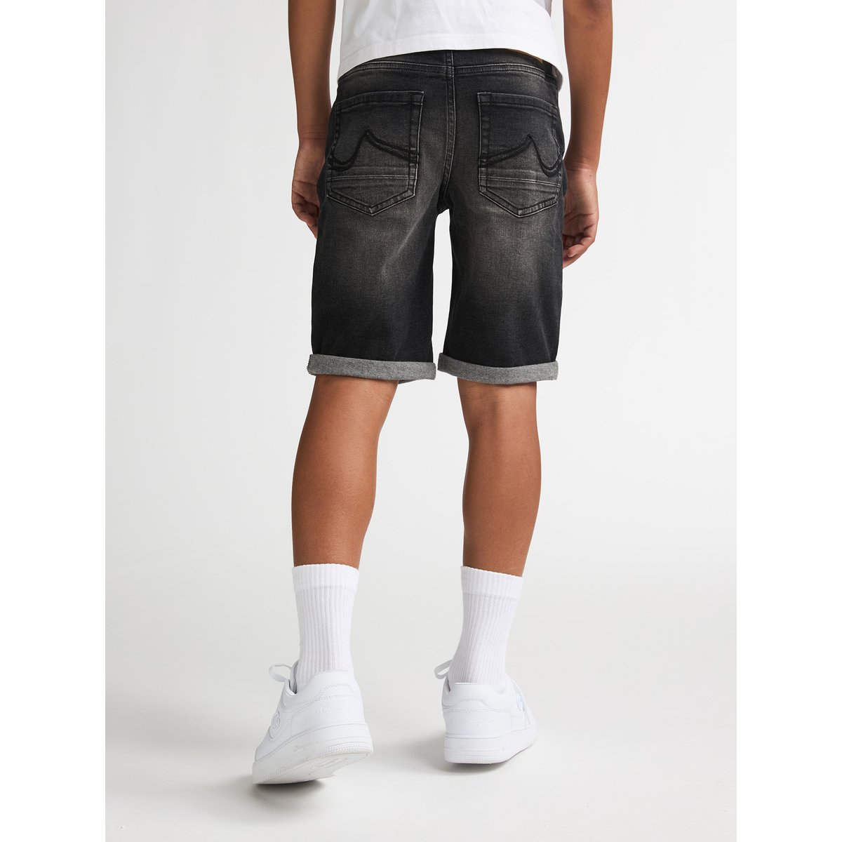 Short en jean regular fit bullseye sanfelipe noir black stone, PETROL INDUSTRIES