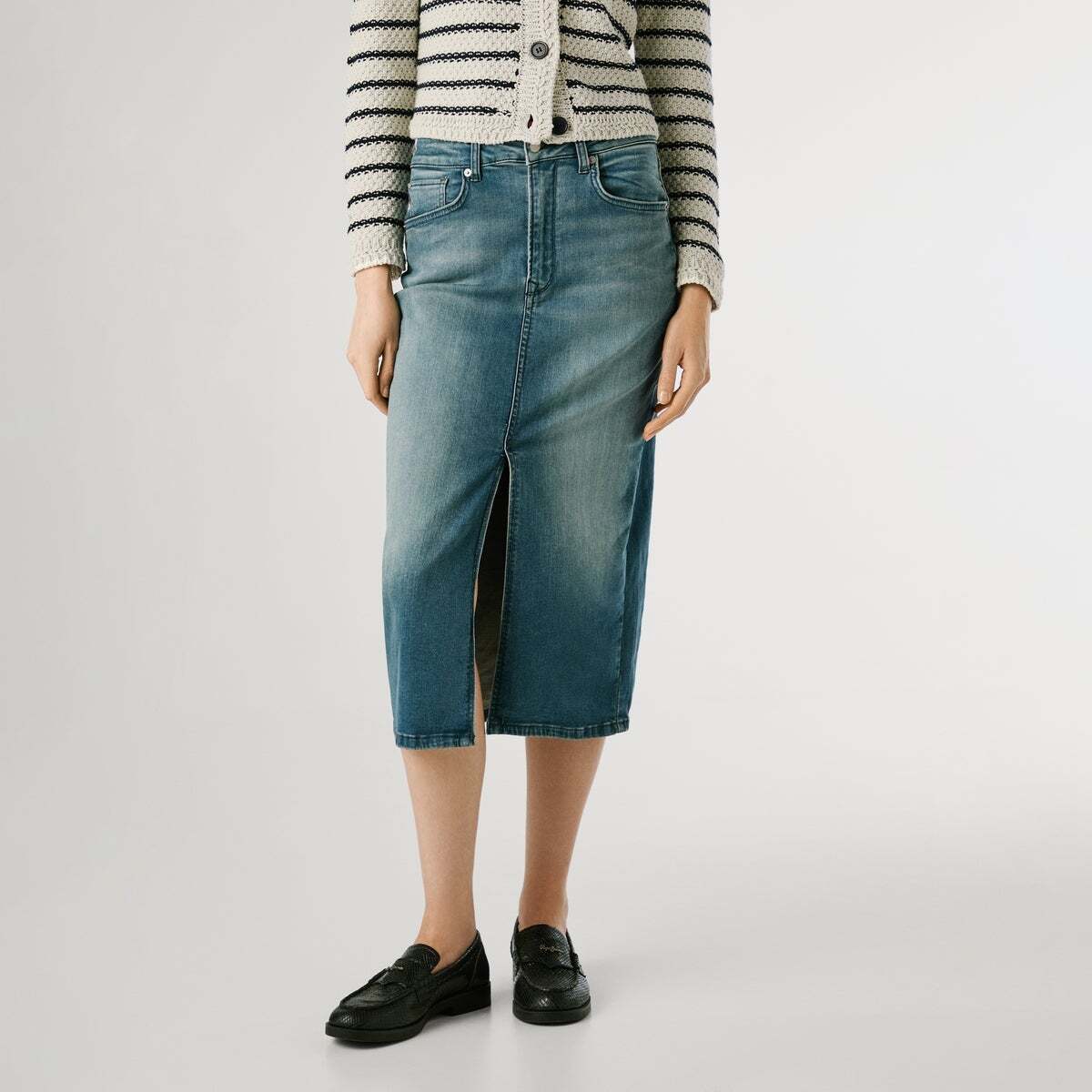 Jean Coupe Skinny, Taille Moyenne - Regent authentic smoke blue powerflex, PEPE JEANS