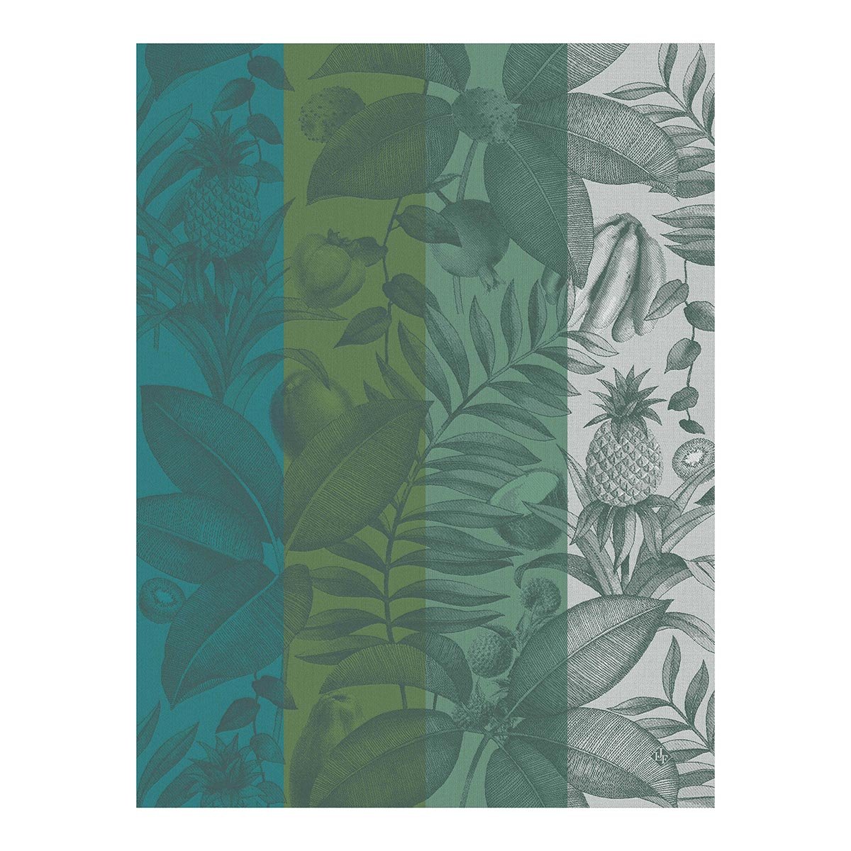Torchon en Coton, FRUITS EXOTIQUES palme, LE JACQUARD FRANCAIS