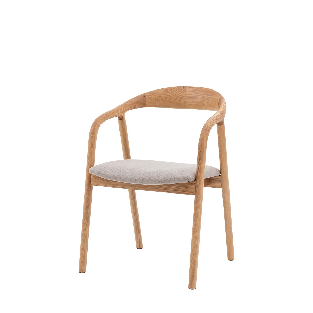 Set of 2 Aviero Ash Wood Dining Chairs oak, ÉDITÉ
