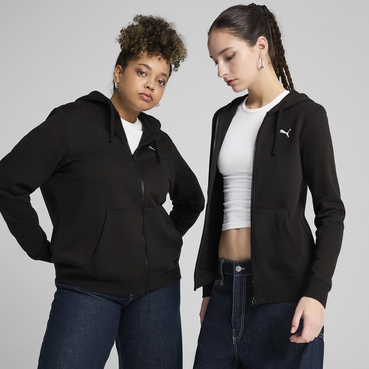 Sudadera de cremallera con capucha ESSENTIAL negro, PUMA