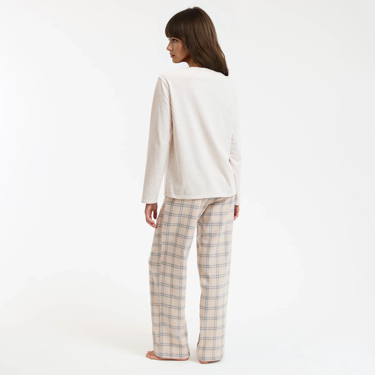 Pyjama van flanel geruit, LA REDOUTE COLLECTIONS