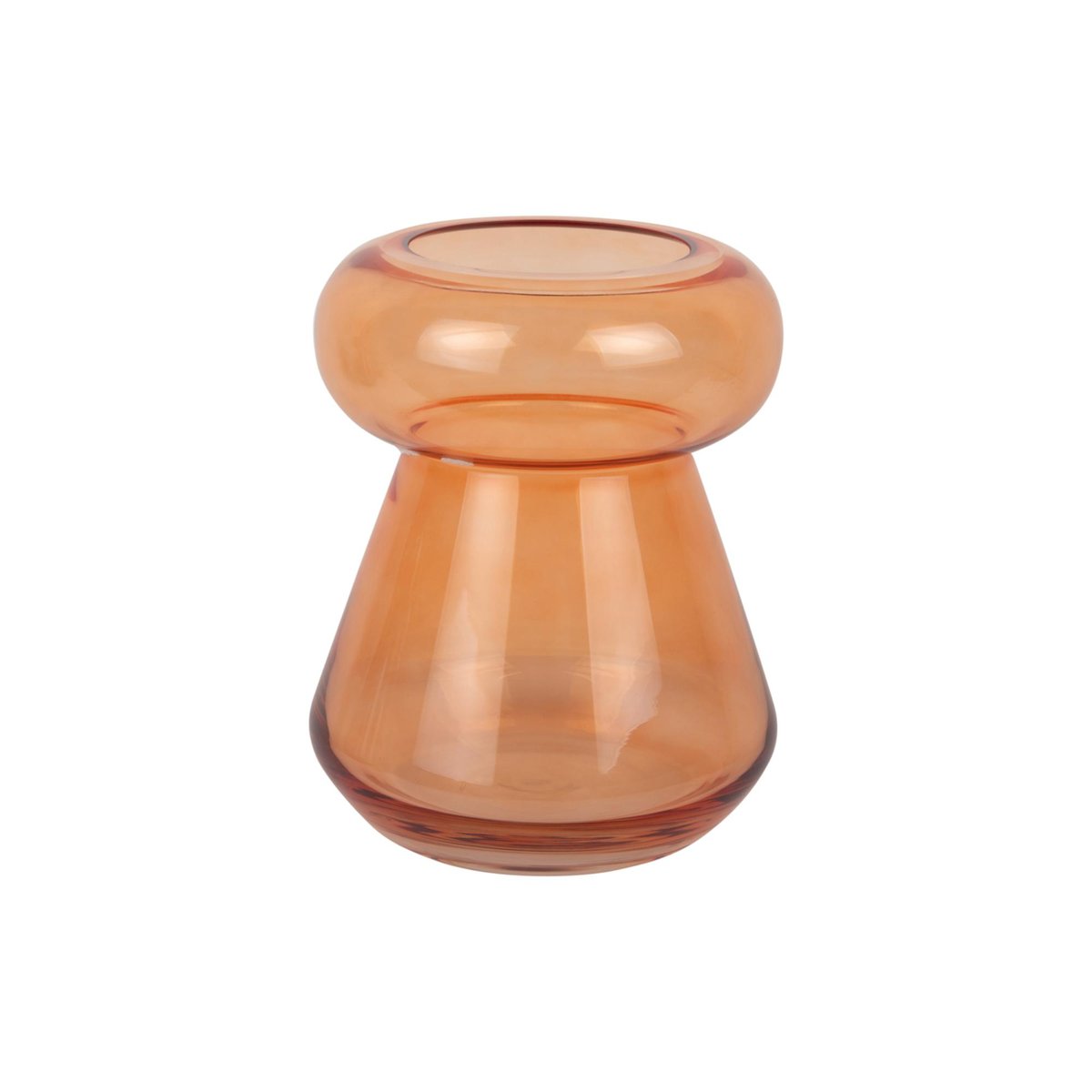 Vase Verre EXCELENTE orange vif, PRESENT TIME
