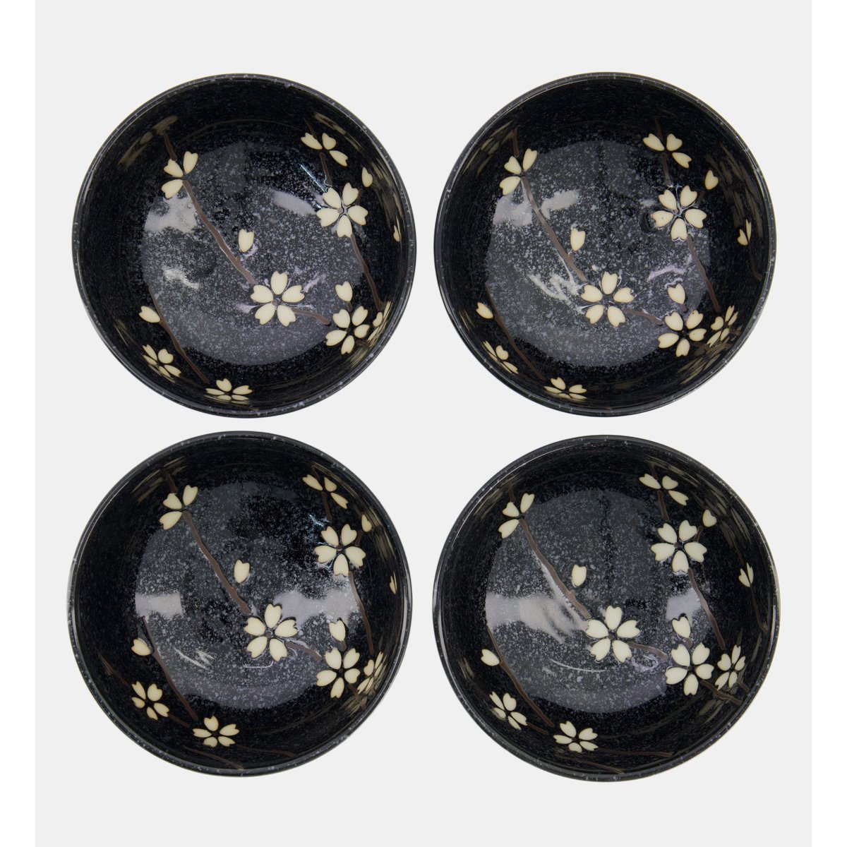 Coffret de 4 bols à riz noir, TOKYO DESIGN STUDIO