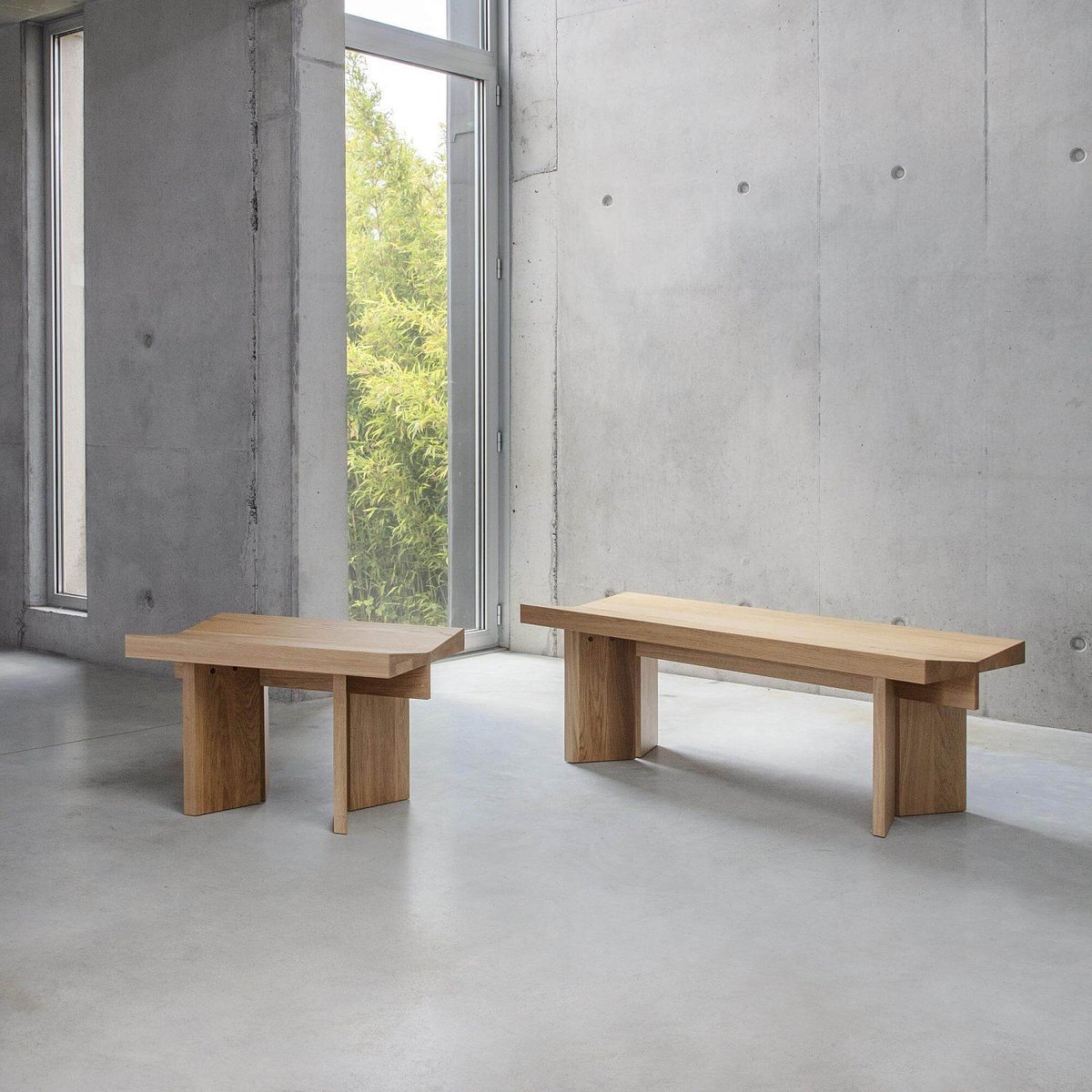 Banc chêne ARCHIE naturel clair, HABITAT