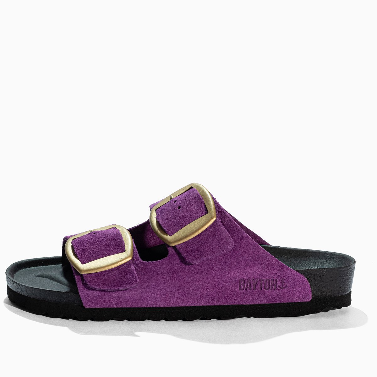 Sandales en cuir suedé ALICANTE violet, BAYTON