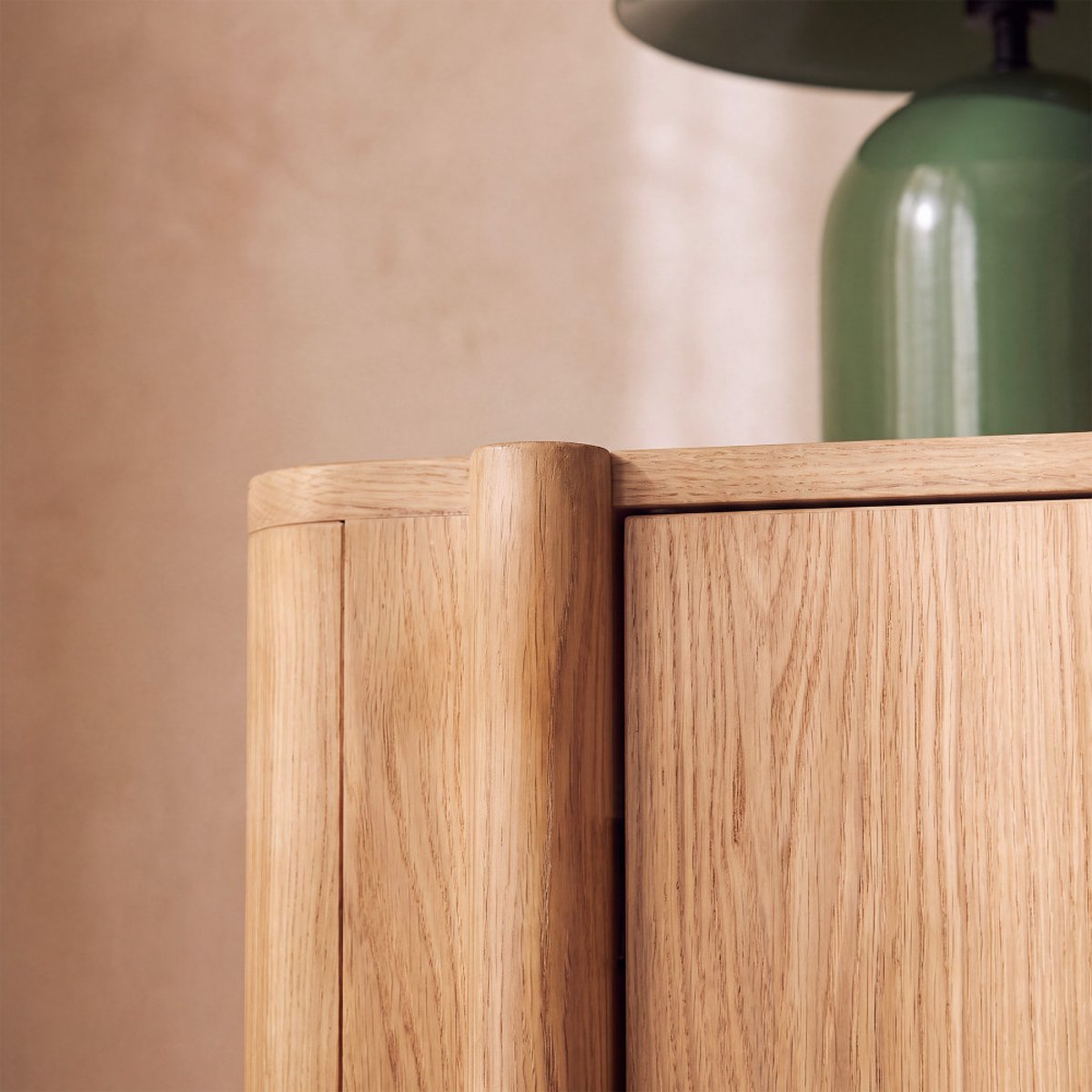 Buffet 2 portes en bois L 80 cm- OLI bois clair, DRAWER