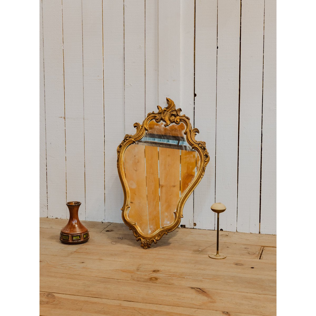 Miroir en résine doré Georges N°1525 - Bon état doré, DEBONGOUT