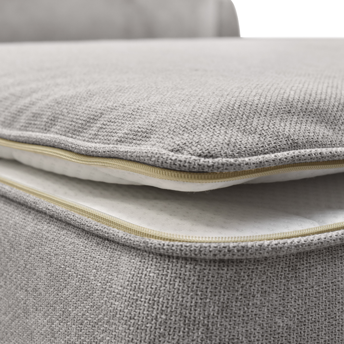 Canapé lit 3 places avec coffre et matelas L238 cm - LAGOS gris, CALICOSY