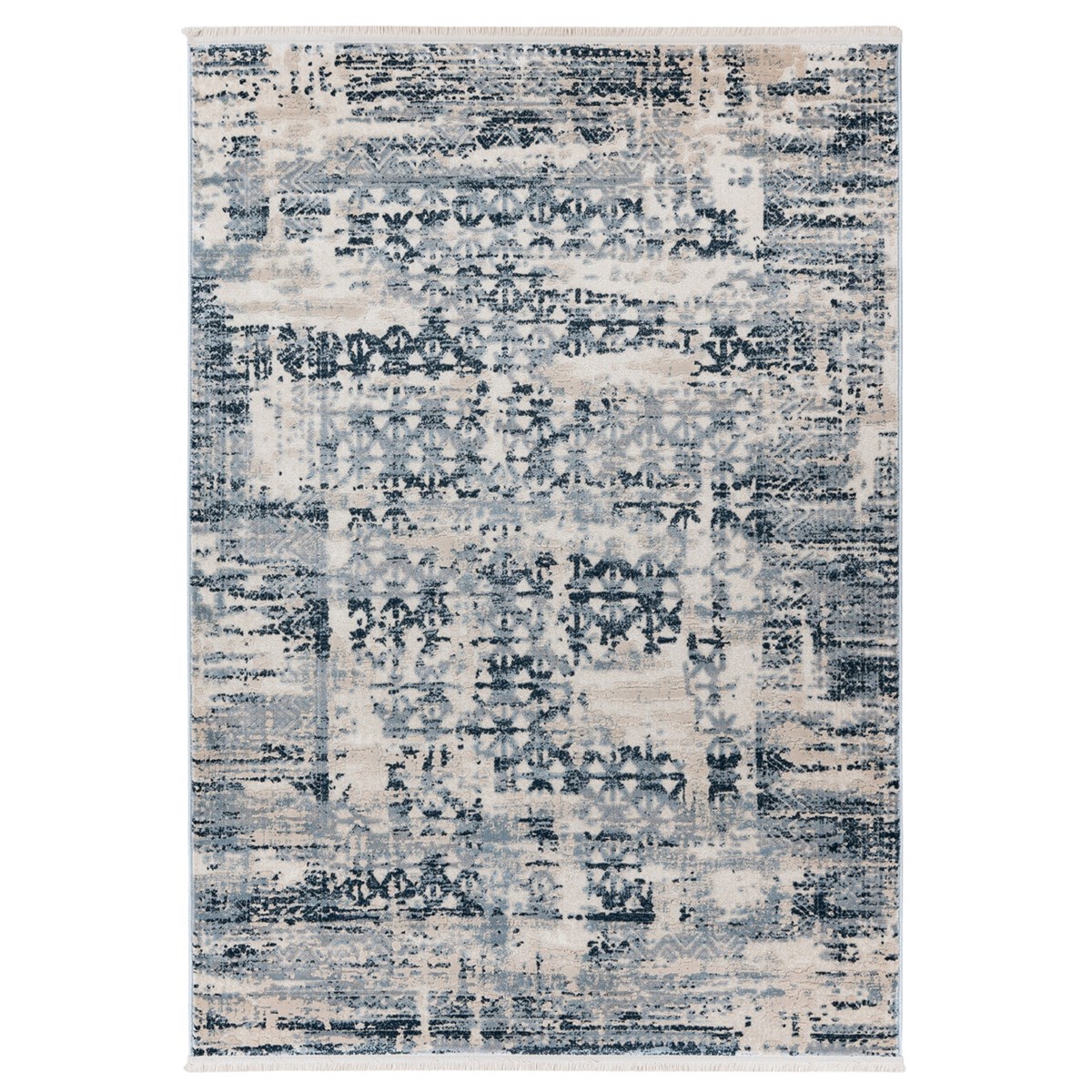 Tapis salon et chambre moderne GEFO bleu, NOVATREND
