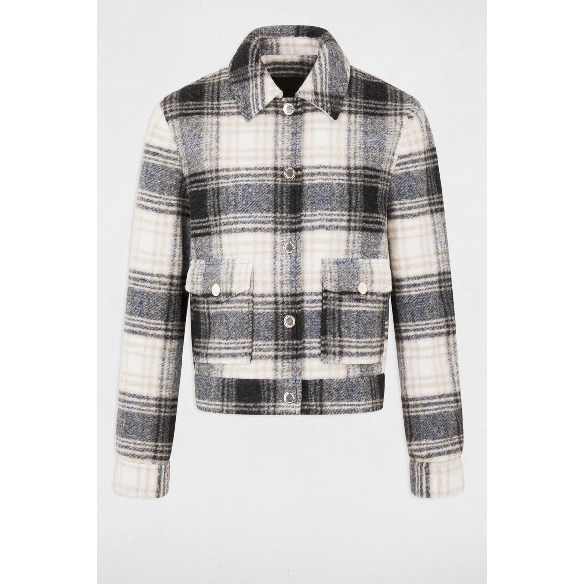 Blouson droit à carreaux multicolore, MORGAN