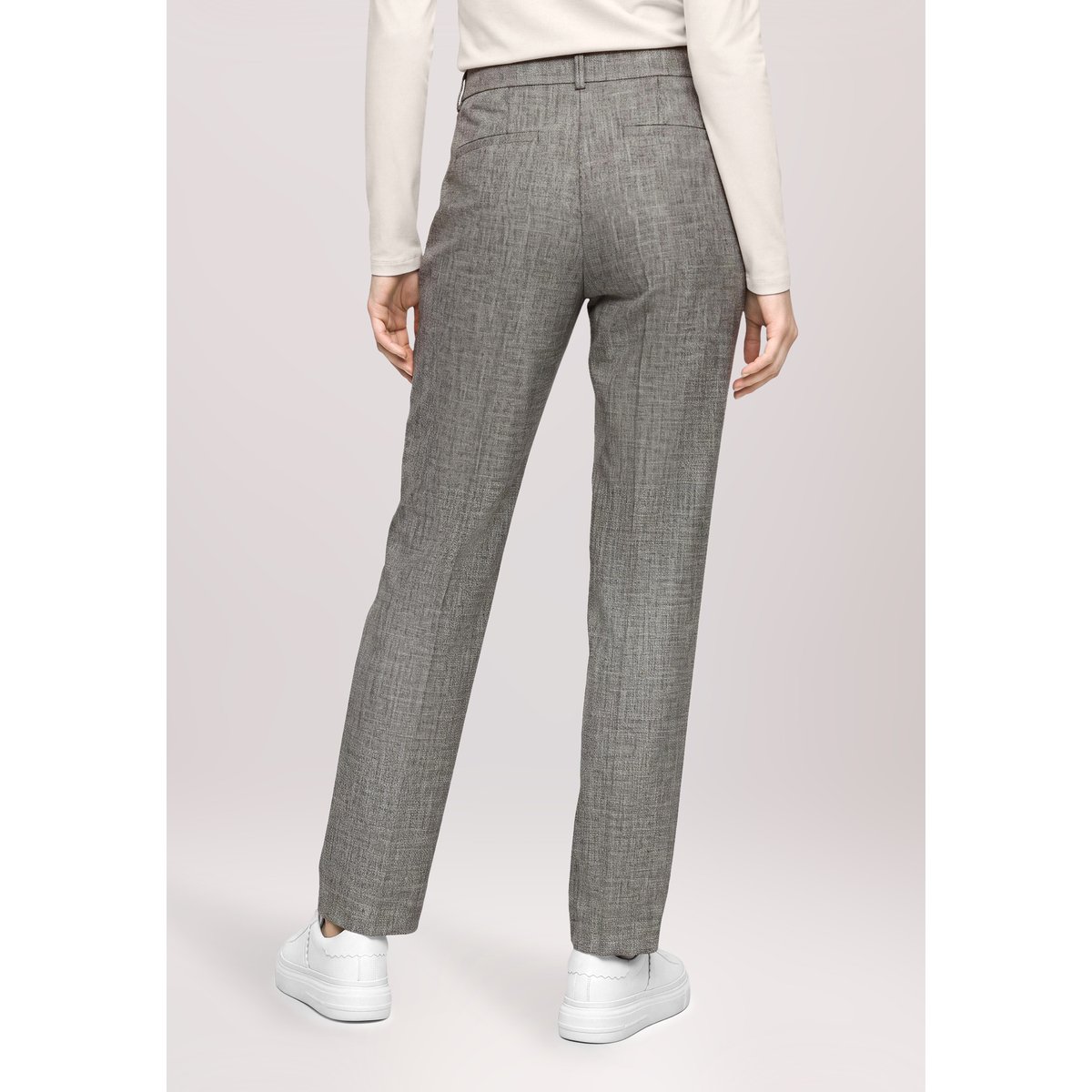 Pantalon business à plis repassés grey melange, BETTY BARCLAY