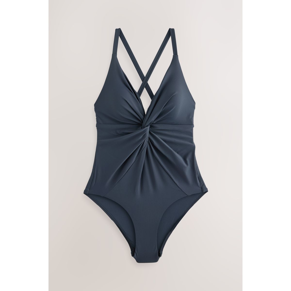 Maillot de bain à torsade devant bleu marine, NEXT