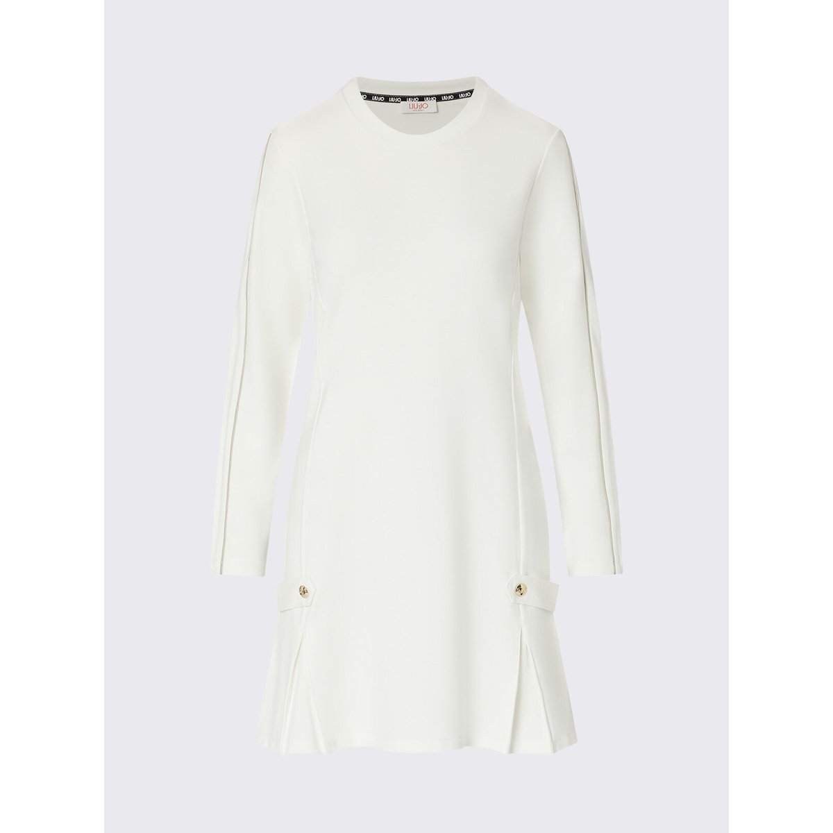 Robe courte en tissu Punto Milano blanc, LIU JO