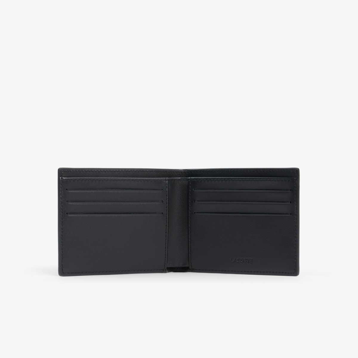 Portefeuille Fitzgerald en cuir embossé noir-000, LACOSTE