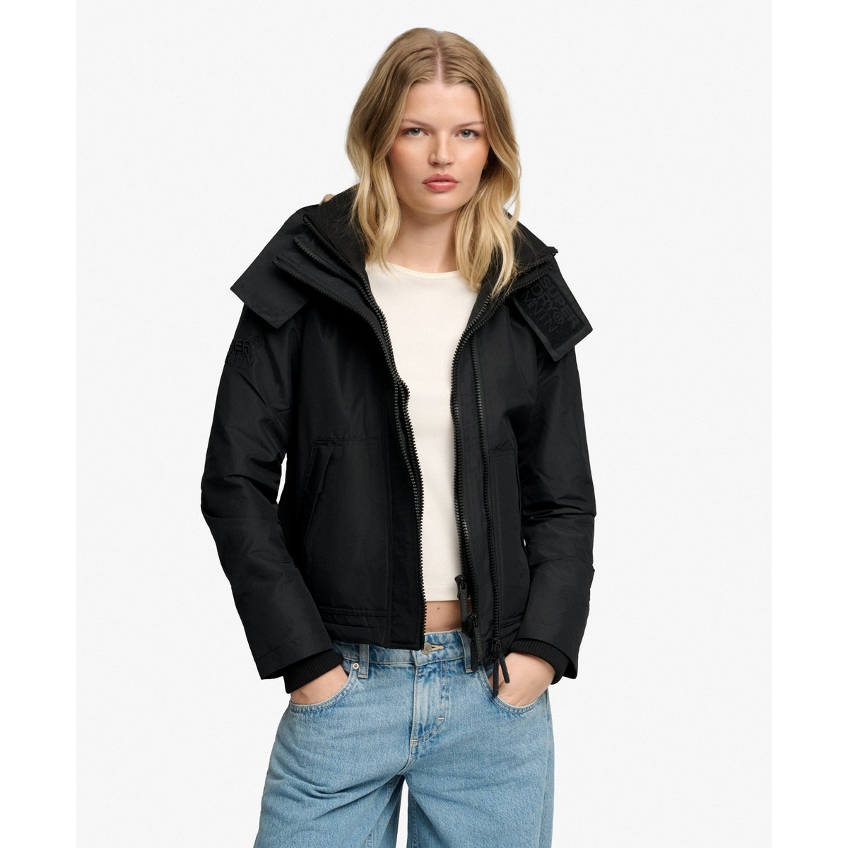Veste Coupe-vent Arctic à Capuche noir, SUPERDRY
