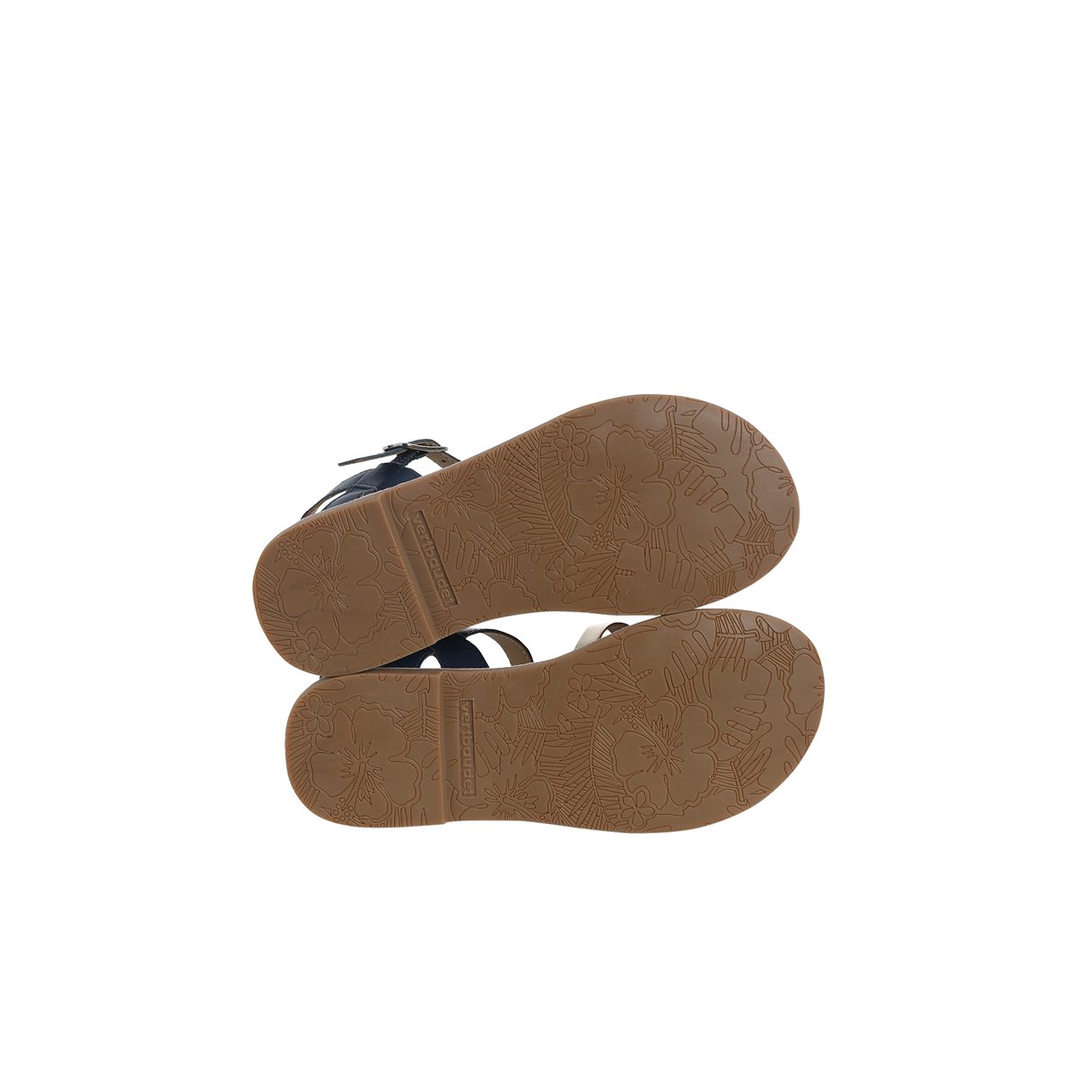 Sandales brides fantaisie cuir enfant lot bleu, VERTBAUDET